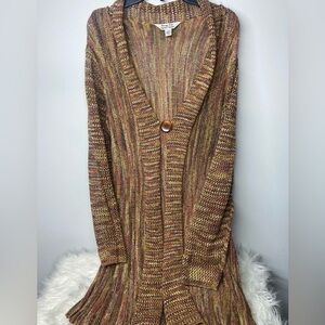 Krazy Kat Earthy Tones Knit Cardigan